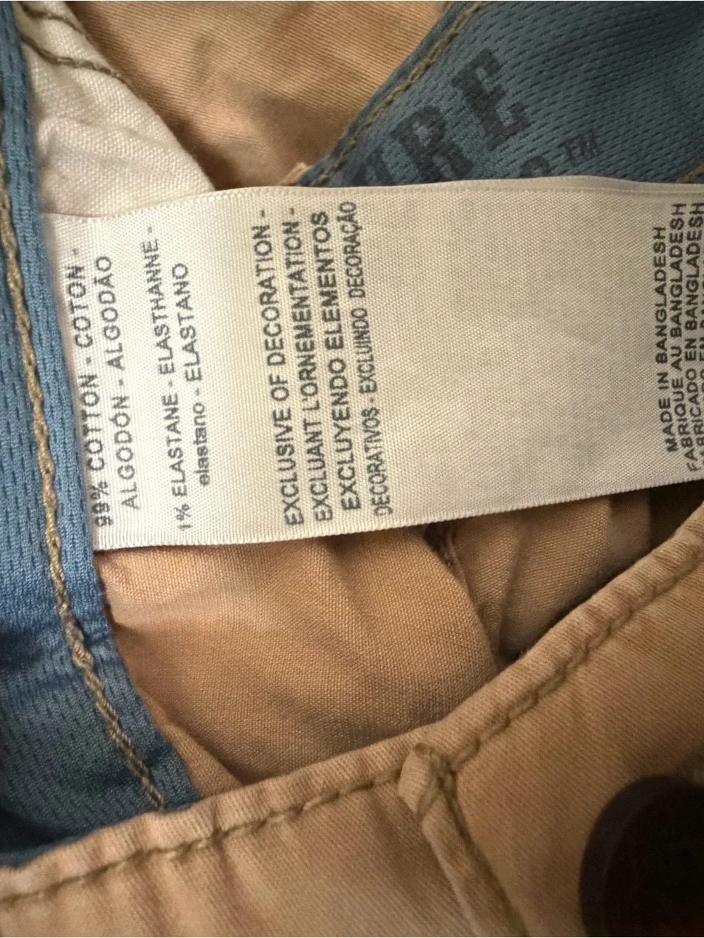 Levi Strauss Signature Men’s Khaki Cargo Shorts Cotton Stretch Utility Size 40